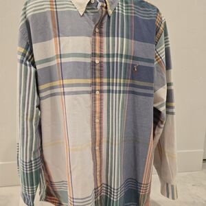 Ralph Lauren Men's Pastel Plaid Button Down Shirt